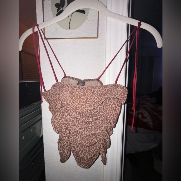 RARE Only Hearts hello kitty ruched cami leopard - Picture 2 of 6